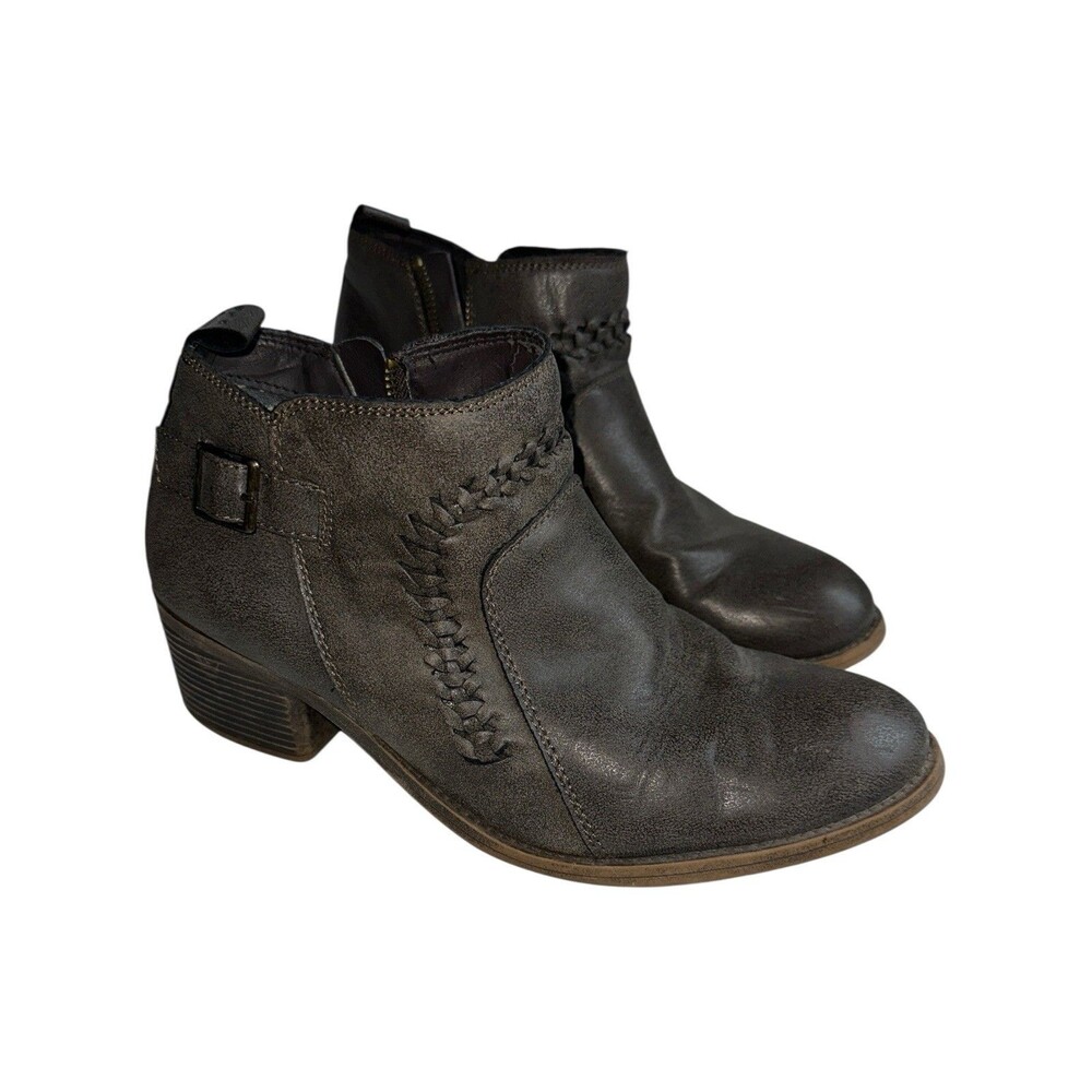 Billabong Faux Leather Side Zip Ankle Boots Size 10 Western Boho Festival